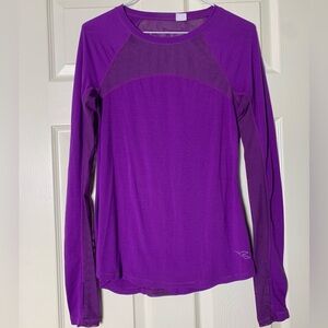 Diadora | Purple Long Sleeve Activewear Mesh Panels Top